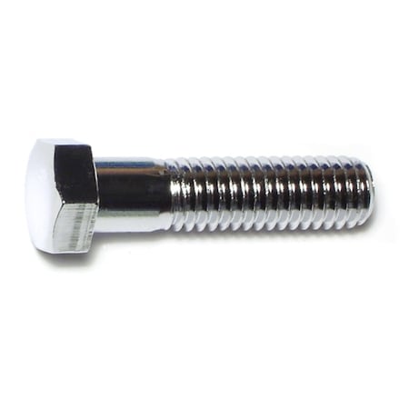 Midwest Fastener Grade 5, 7/16"-14 Hex Head Cap Screw, Chrome Plated Steel, 1-3/4 in L, 5 PK 75324